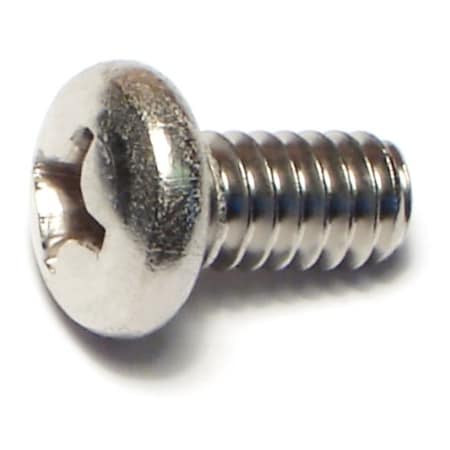 Midwest Fastener 1/4"-20 x 1/2 in Phillips Pan Machine Screw, Plain 18-8 Stainless Steel, 100 PK 07131